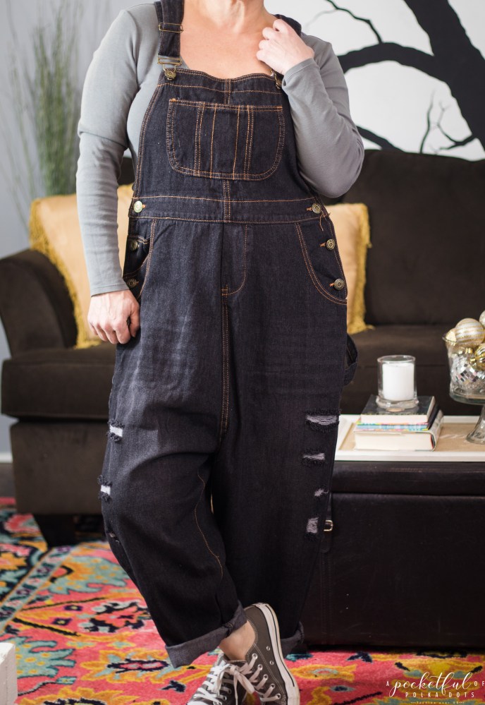 DISTRESSED OVERALLS & LOUNGE JOGGERS