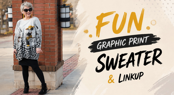 FUN GRAPHIC PRINT SWEATER & LINKUP