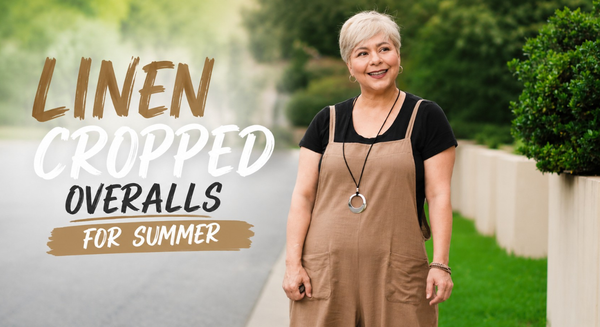 LINEN CROPPED OVERALLS FOR SUMMER