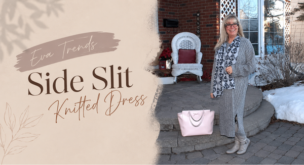Eva Trends Side Slit Knitted Dress