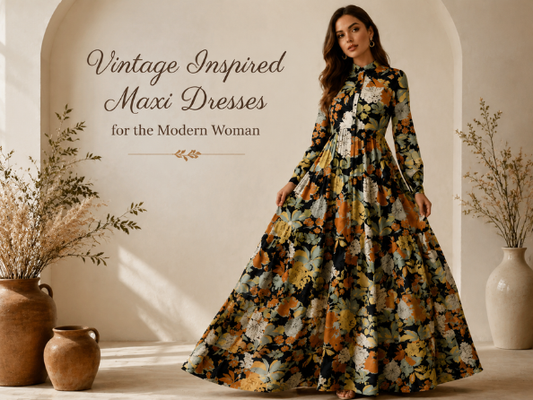 vintage maxi dresses for women