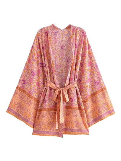 Women's Orange Kimono Jacket
