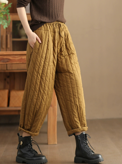 Women's Trouser Double-layer Vertical Stripe Bottom