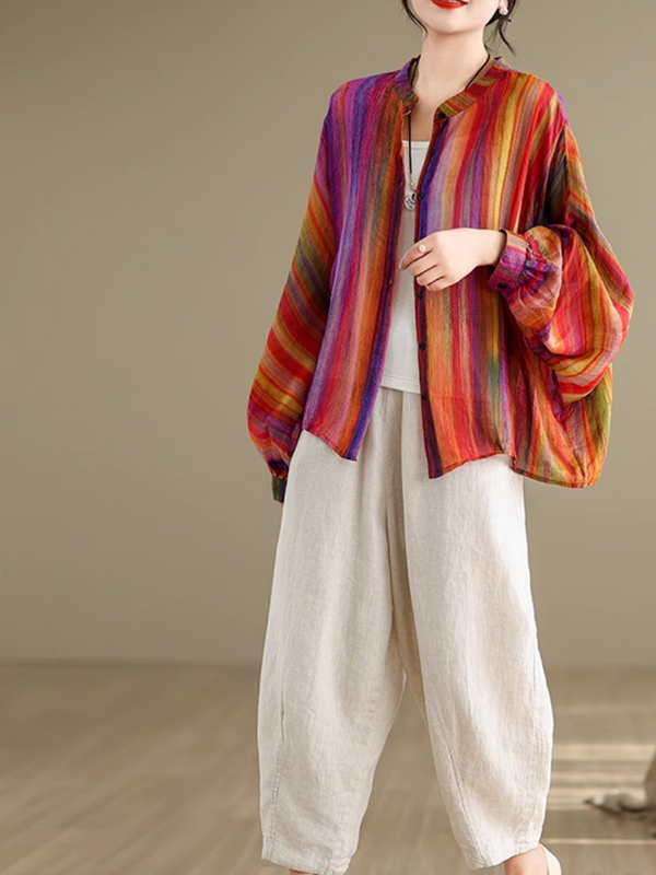 Stylish Rainbow Shirt top