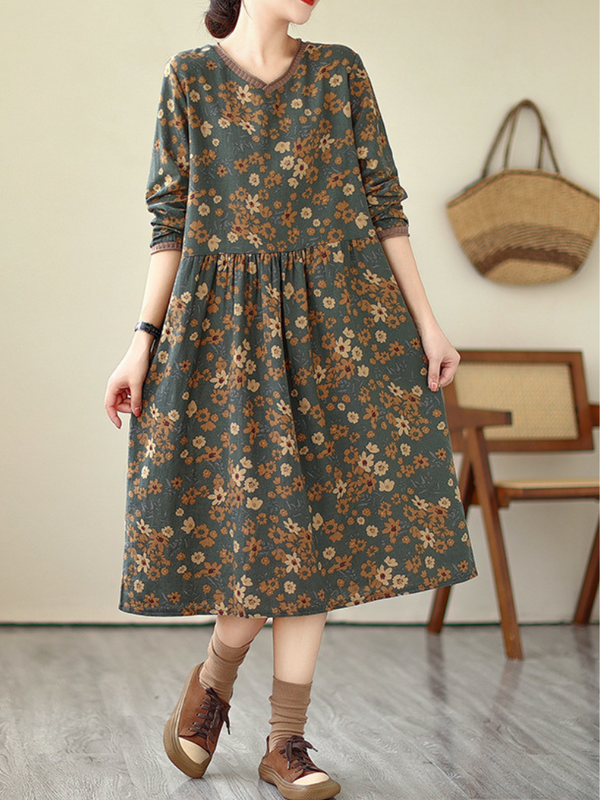Floral smocked dress