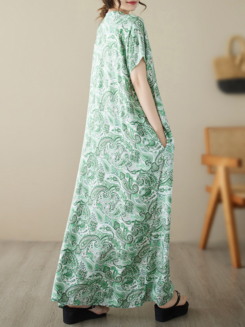 Women's Green Kaftan Dress