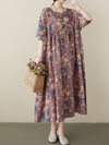 Women's Round Neck Smock Dress