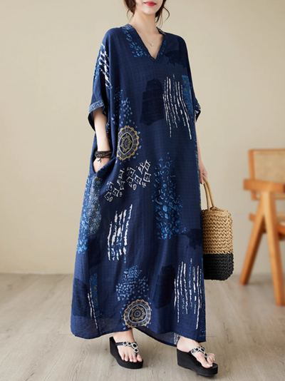 Women's Bat Sleeve Kaftan Dress