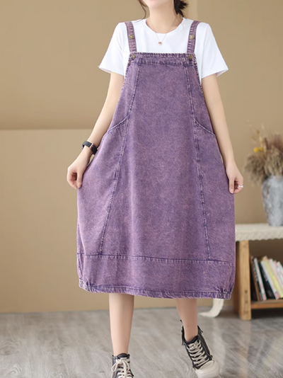 Women's purple Salopette Dress