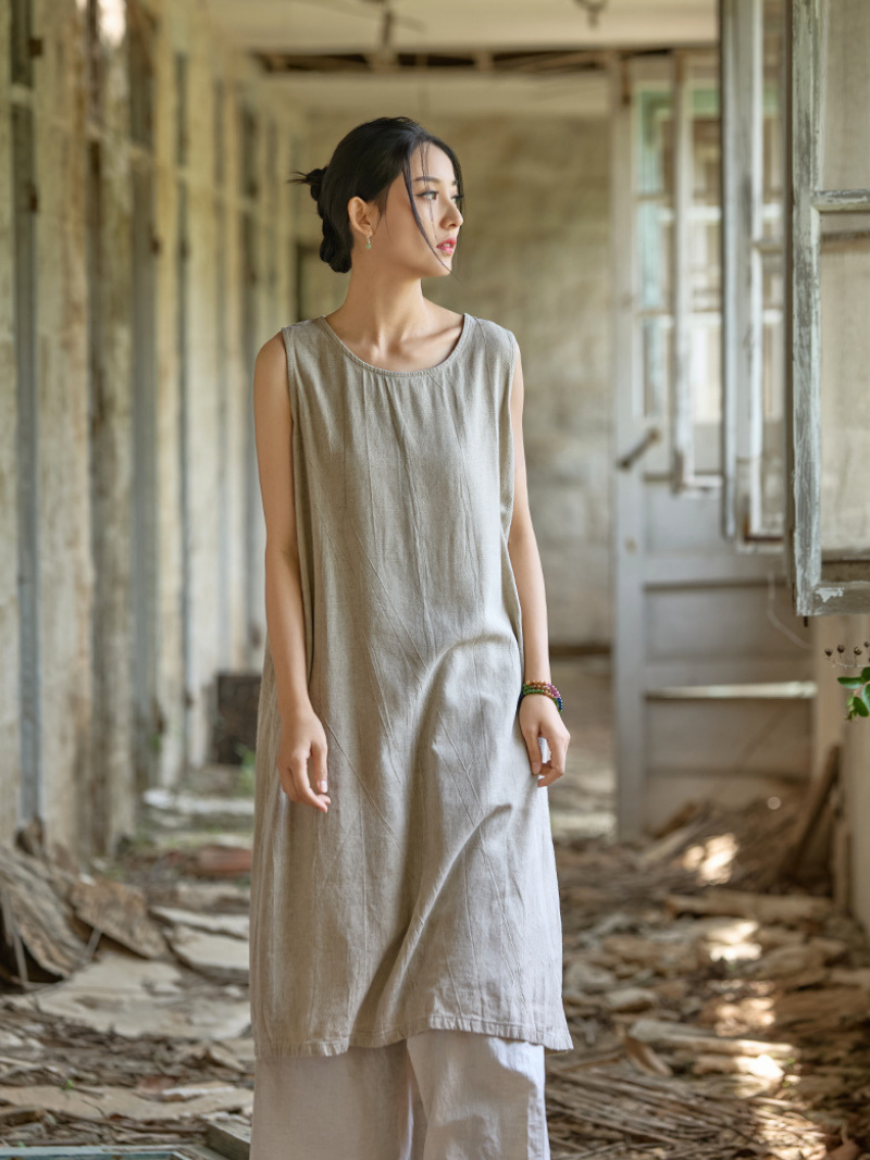 Women's Oatmeal A-line Dress