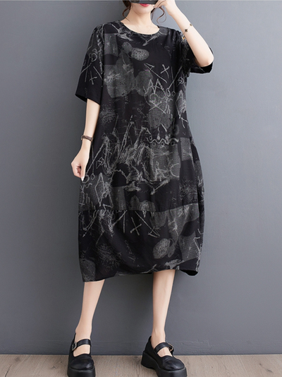 Women's Black Midi Dress
