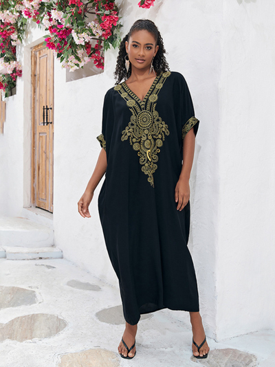 Women's Summer Breeze Embroidered kaftan dress