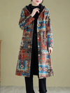 Women's Vintage Charm Hooded Loose Windbreaker Coat