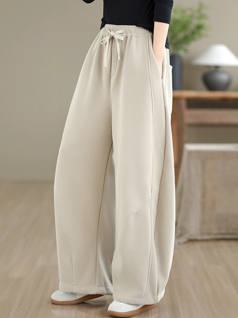 Elevated Wide-Leg Women’s Sweatpants, Fleece Warmth with High-Rise Ease Everyday Style