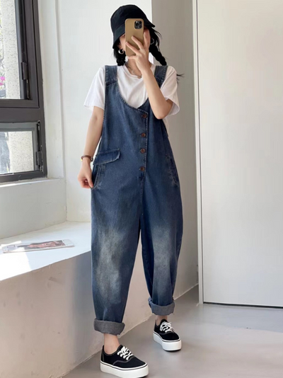 Women's Blue Overalls Dungarees