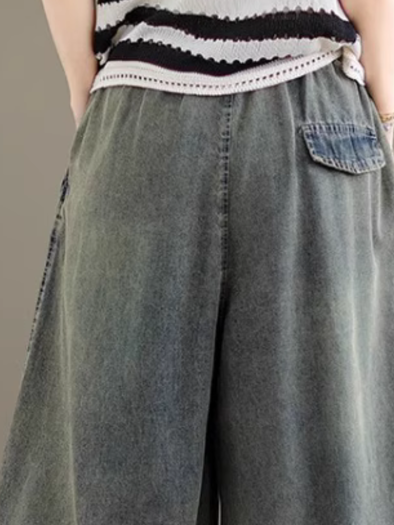 Bottoir brodé à taille haute et à taille haute occasionnelle des femmes