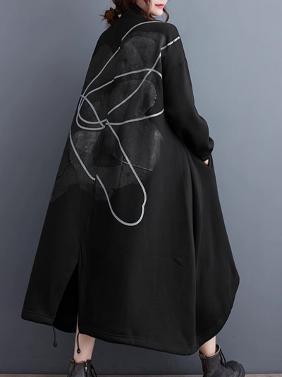 Women's Vintage Vibes Side Pockets Overcoat