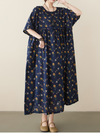 Women's Navy Blue Smock Dress