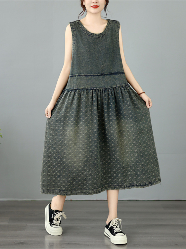 Weekend-Ready Swing Denim Dress — Effortless Fit, Soft and Flattering Everyday