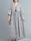 Women's Stylish Spring and Summer Printed Smock Dress