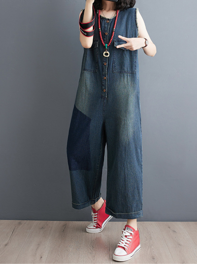 Women's Durability and Comfort Pockets Overalls Dungarees