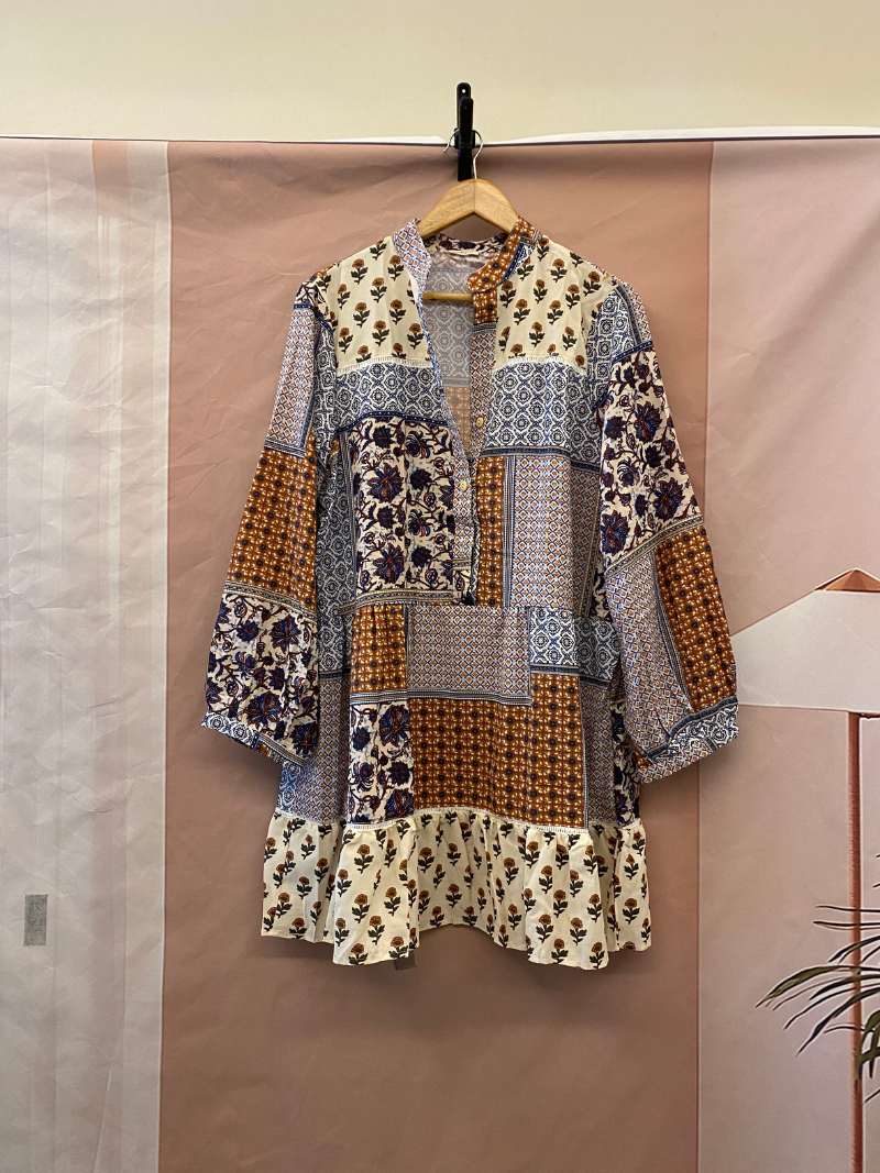 Women's Any Occasion Plant Flowers Button-Up Belted Shirt Dress