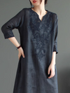 Women's Embroider  Midi Dress