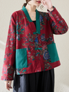 Women's Ethnic Style Front Pockets Button Tops