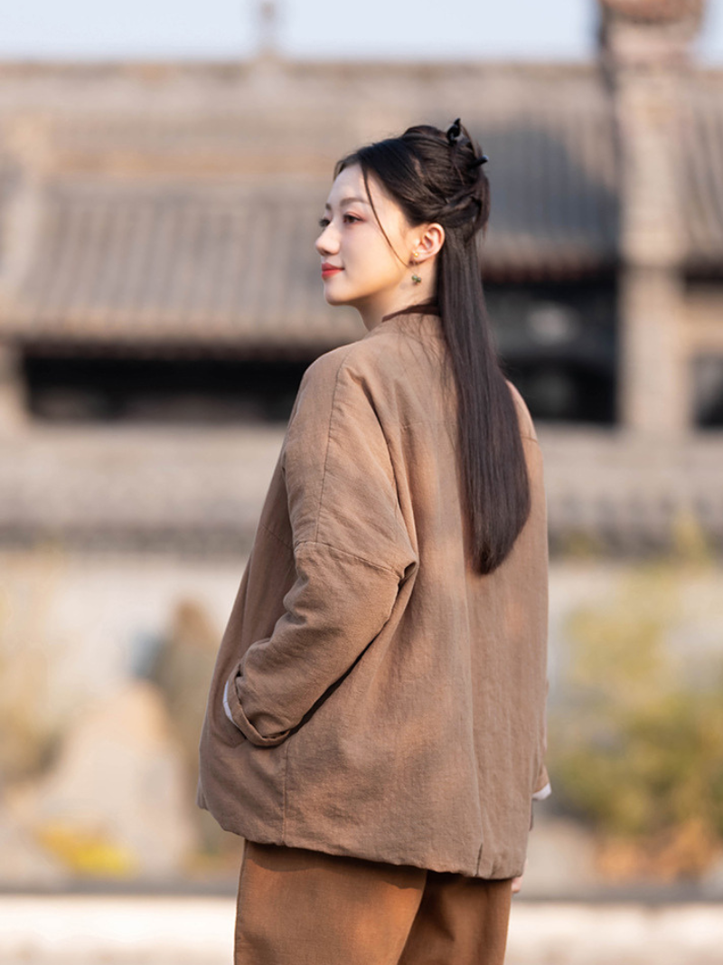 Women's Disc Button Coat