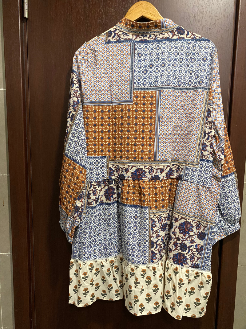 Women's Any Occasion Plant Flowers Button-Up Belted Shirt Dress