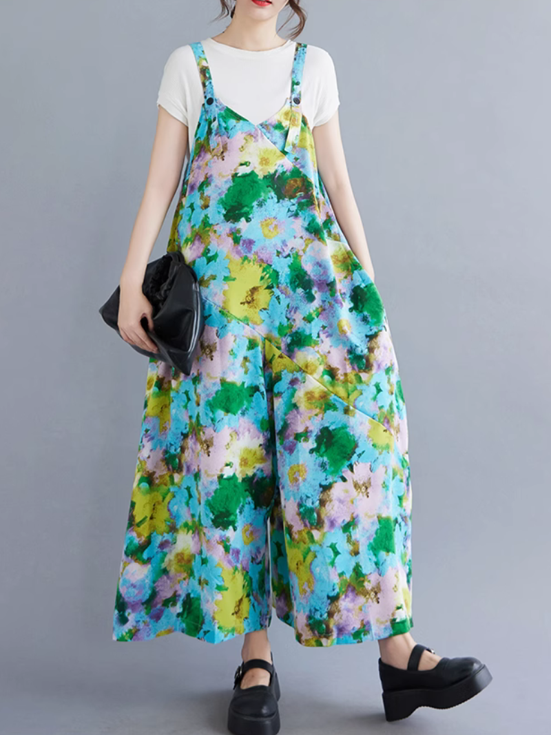 Women's Wide-Leg Pants Loose Thin  Dunagrees with Pockets