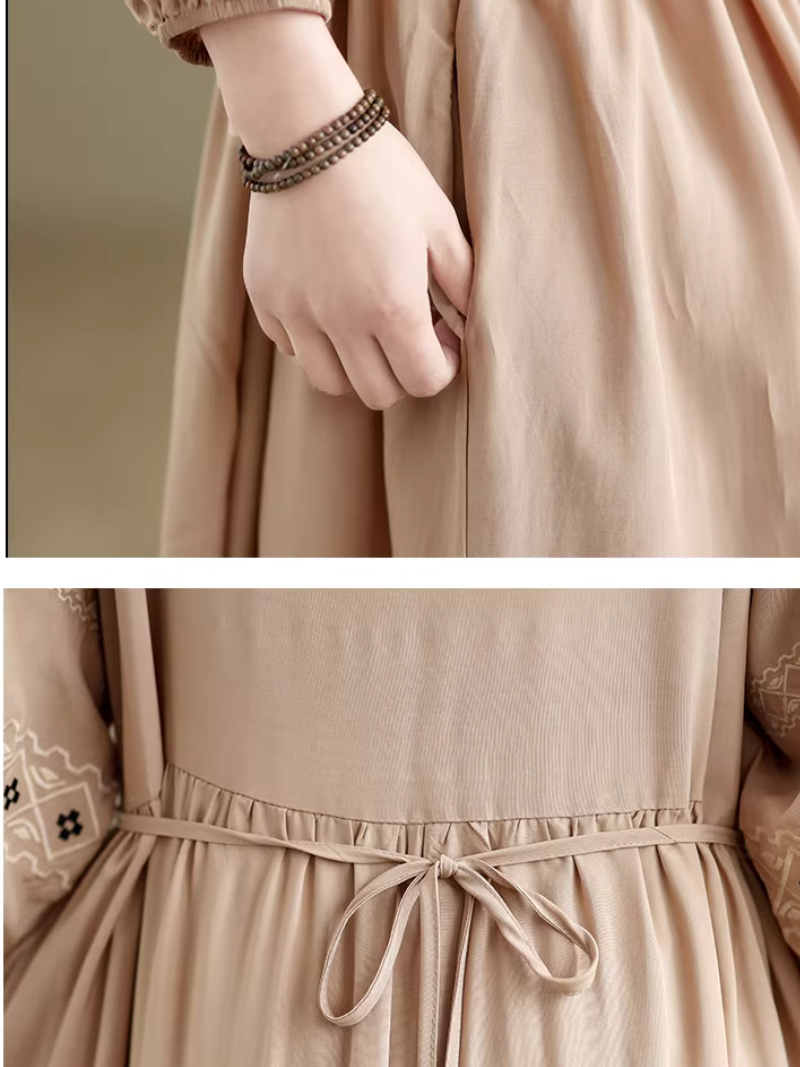 Artful Relaxed Drawstring Denim Cotton Pants, Women’s Baggy Jeans with Tapered Cuff