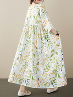 Women's Round Neck Smock Dress