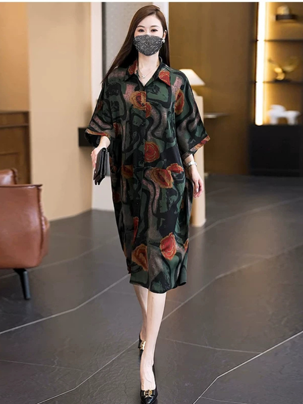 Effortless Office-to-Brunch Shirt Dress — Artful Print, Flattering and Pocketed Silhouette