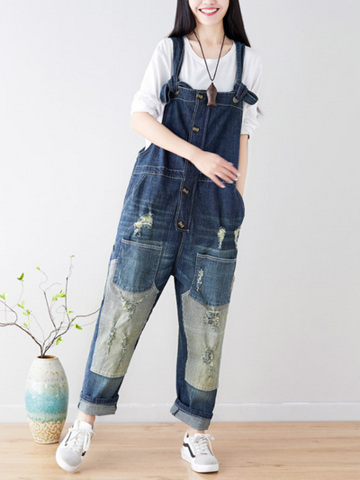 Women Blue Overalls