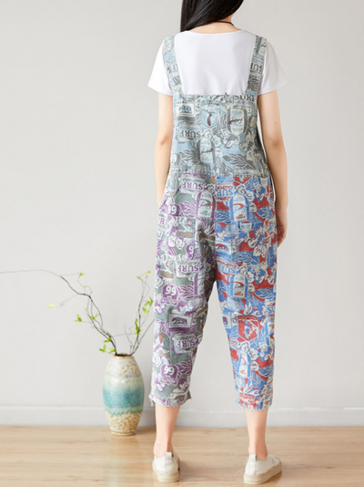 Women's Soft and Beautiful Three-Quarter Dungarees