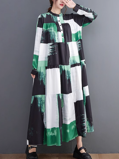 Women's green A-Line Dress