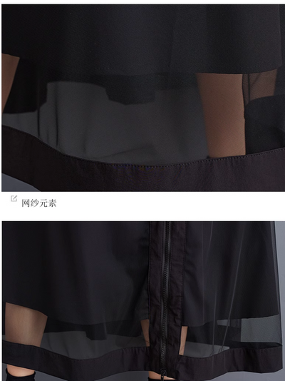 Women's Daily Wear Zipper Large Pockets Front Skirt