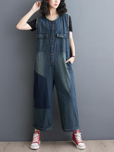 Women's Durability and Comfort Pockets Overalls Dungarees