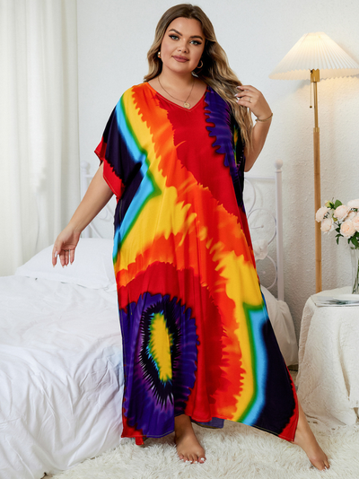 Women's Beachside Beauty Large Size kaftan dress