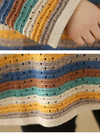 Women's Comfy & Colorful Plus Size Knitted Stripe Sweater