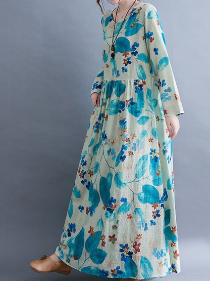 Sunlit Strolls Maxi Dress — Flowy Cotton-Linen, Effortlessly Flatterin – Eva Trends Sunlit Strolls Maxi Dress — Flowy Cotton-Linen, Effortlessly Flatterin – Eva Trends