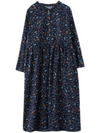 Women's Stylish Floral Printed Button-Up A-Line Dress