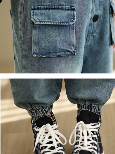 Women New Artical Three-Dimensional Pocket  Dungarees