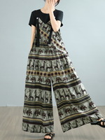 Patrón floral de moda femenino condenas sueltas