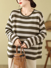 Women's Casual comfort Striped knitted Sweater