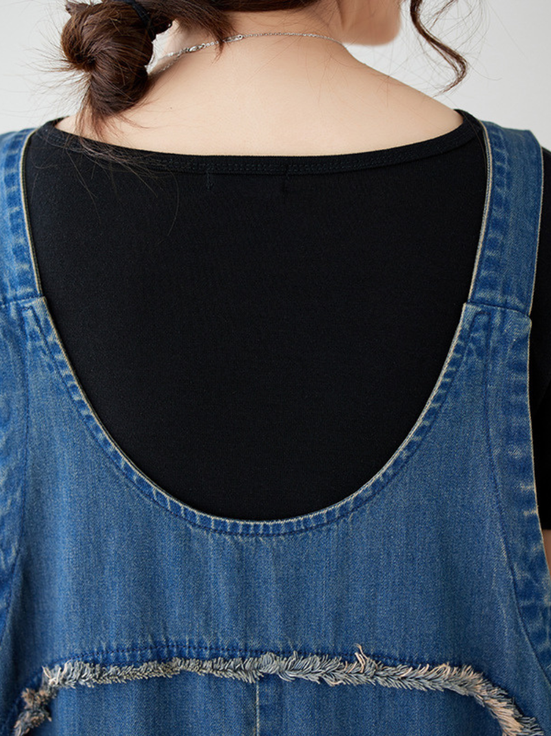 Trendy  Crew Neck Dungarees 
