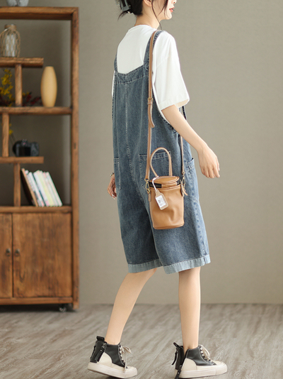 Women's Denim Short Dungarees