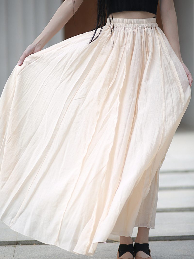Breezy Weekend Maxi Skirt — Flowing Cotton Gauze, Effortlessly Flattering