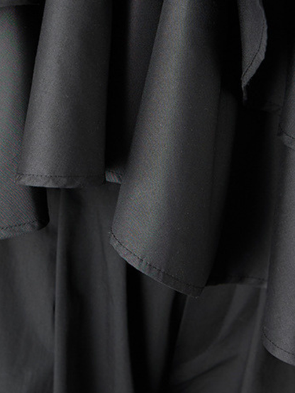 Day-to-Night Confidence Ruffle Blouse with Asymmetrical Cascade and Effortless Fit